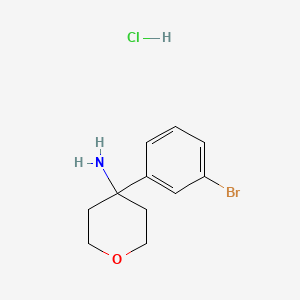 4-(3-Bromophenyl)oxan-4-amine hydrochloride