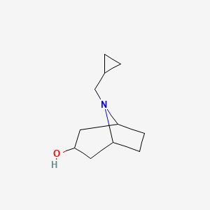 molecular formula C11H19NO B1522214 8-(环丙基甲基)-8-氮杂双环[3.2.1]辛烷-3-醇 CAS No. 1209791-69-4