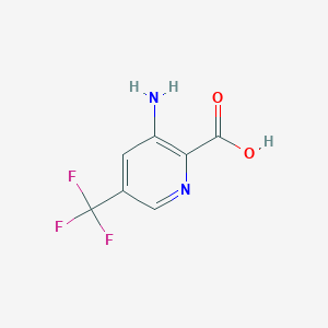 molecular formula C7H5F3N2O2 B1522219 3-Amino-5-(trifluoromethyl)pyridine-2-carboxylic acid CAS No. 1214370-77-0