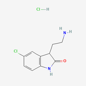 molecular formula C10H12Cl2N2O B1522230 3-(2-Aminoethyl)-5-chloroindolin-2-one hydrochloride CAS No. 1185150-35-9