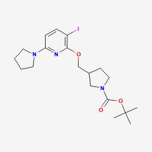 tert-Butyl 3-((3-iodo-6-(pyrrolidin-1-yl)pyridin-2-yloxy)methyl)pyrrolidine-1-carboxylate