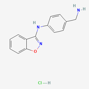 molecular formula C14H14ClN3O B1522246 N-(4-(Aminomethyl)phenyl)benzo[D]isoxazol-3-amine hydrochloride CAS No. 1184997-37-2