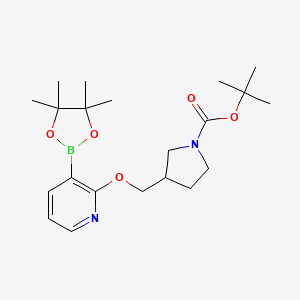 tert-Butyl 3-((3-(4,4,5,5-tetramethyl-1,3,2-dioxaborolan-2-yl)pyridin-2-yloxy)methyl)pyrrolidine-1-carboxylate
