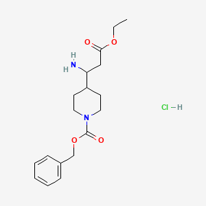 3-Amino-3-(4'-cbz)piperidine-propionic acid ethyl ester hcl