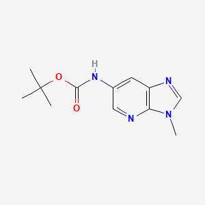 molecular formula C12H16N4O2 B1522258 tert-Butyl 3-methyl-3H-imidazo[4,5-b]pyridin-6-ylcarbamate CAS No. 1171920-80-1