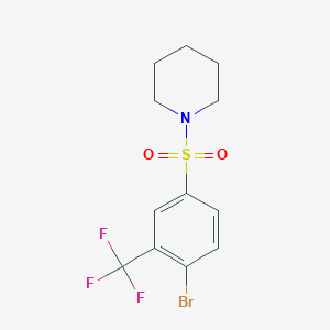 molecular formula C12H13BrF3NO2S B1522264 1-(4-Bromo-3-trifluoromethylphenylsulfonyl)piperidine CAS No. 1065074-37-4