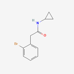 molecular formula C11H12BrNO B1522265 2-(2-Bromophenyl)-N-cyclopropylacetamide CAS No. 1150163-66-8