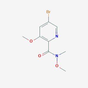 molecular formula C9H11BrN2O3 B1522266 5-Bromo-N,3-dimethoxy-N-methylpicolinamide CAS No. 1171919-90-6