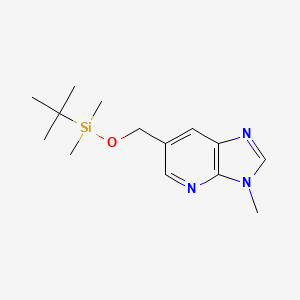 molecular formula C14H23N3OSi B1522269 6-((tert-Butyldimethylsilyloxy)methyl)-3-methyl-3H-imidazo[4,5-b]pyridine CAS No. 1186311-15-8