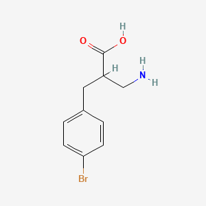 molecular formula C10H12BrNO2 B1522271 2-Aminomethyl-3-(4-bromophenyl)propionic acid CAS No. 910443-87-7