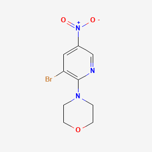 molecular formula C9H10BrN3O3 B1522274 4-(3-Bromo-5-nitropyridin-2-yl)morpholine CAS No. 1065074-89-6