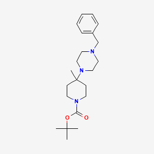 molecular formula C22H35N3O2 B1522282 1-Boc-4-(4-Benzylpiperazin-1-yl)-4-methylpiperidine CAS No. 1189489-52-8