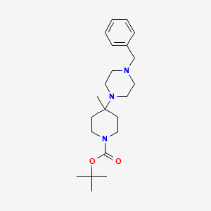 Tert-butyl 4-(4-benzylpiperazin-1-yl)-4-methylpiperidine-1-carboxylate