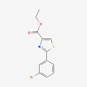 molecular formula C12H10BrNO2S B1522299 Ethyl 2-(3-bromophenyl)thiazole-4-carboxylate CAS No. 786654-97-5