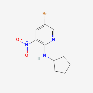 molecular formula C10H12BrN3O2 B1522315 5-Bromo-N-cyclopentyl-3-nitropyridin-2-amine CAS No. 1033202-53-7