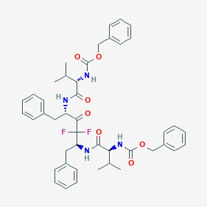 benzyl N-[(2S)-1-[[(2S,5S)-3,3-difluoro-5-[[(2S)-3-methyl-2-(phenylmethoxycarbonylamino)butanoyl]amino]-4-oxo-1,6-diphenylhexan-2-yl]amino]-3-methyl-1-oxobutan-2-yl]carbamate