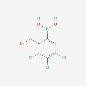 molecular formula C7H5BBrCl3O2 B1522333 2-(BROMOMETHYL)-3,4,5-TRICHLOROPHENYLBORONIC ACID CAS No. 1072946-53-2
