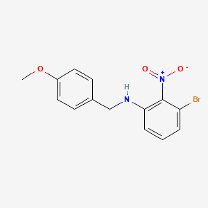 molecular formula C14H13BrN2O3 B1522334 3-Bromo-N-(4-methoxybenzyl)-2-nitroaniline CAS No. 1133115-36-2
