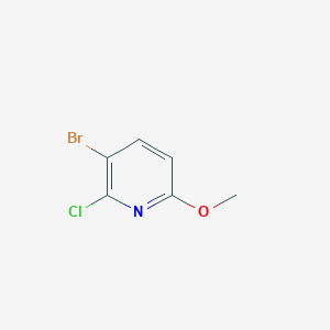 molecular formula C6H5BrClNO B1522339 3-Bromo-2-chloro-6-methoxypyridine CAS No. 777931-67-6