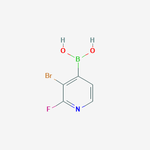 molecular formula C5H4BBrFNO2 B1522341 (3-Bromo-2-fluoropyridin-4-yl)boronic acid CAS No. 1150114-79-6