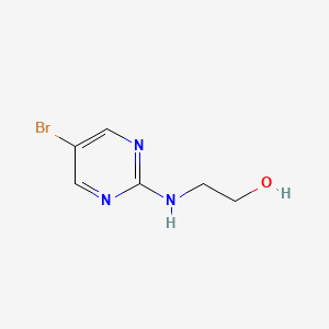 molecular formula C6H8BrN3O B1522345 2-((5-Bromopyrimidin-2-yl)amino)ethanol CAS No. 1187386-42-0