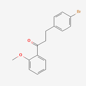 molecular formula C16H15BrO2 B1522352 3-(4-Bromophenyl)-1-(2-methoxyphenyl)propan-1-one CAS No. 898761-01-8
