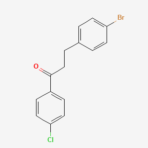 molecular formula C15H12BrClO B1522354 3-(4-Bromophenyl)-1-(4-chlorophenyl)propan-1-one CAS No. 898761-34-7