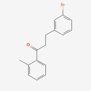 molecular formula C16H15BrO B1522358 3-(3-Bromophenyl)-2'-methylpropiophenone CAS No. 898781-95-8