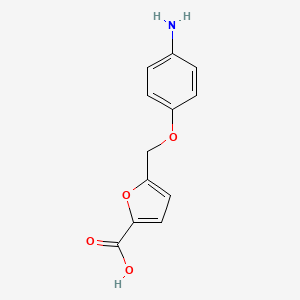 molecular formula C12H11NO4 B1522372 5-[(4-氨基苯氧基)甲基]呋喃-2-羧酸 CAS No. 1184060-24-9