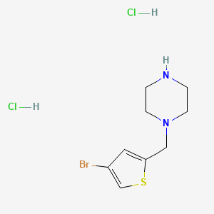 molecular formula C9H15BrCl2N2S B1522375 1-[(4-Bromo-2-thienyl)methyl]piperazine dihydrochloride CAS No. 1269087-79-7
