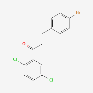 molecular formula C15H11BrCl2O B1522380 3-(4-Bromophenyl)-1-(2,5-dichlorophenyl)propan-1-one CAS No. 898761-90-5
