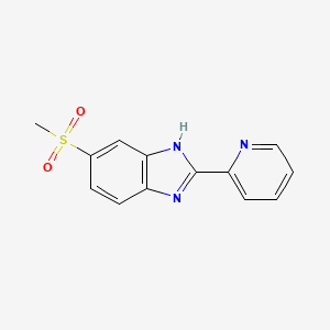 molecular formula C13H11N3O2S B1522381 6-methanesulfonyl-2-(pyridin-2-yl)-1H-1,3-benzodiazole CAS No. 1256094-30-0
