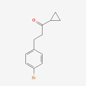 molecular formula C12H13BrO B1522382 2-(4-Bromophenyl)ethyl cyclopropyl ketone CAS No. 898762-06-6