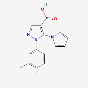 1-(3,4-dimethylphenyl)-5-(1H-pyrrol-1-yl)-1H-pyrazole-4-carboxylic acid