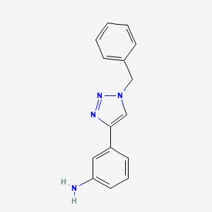 molecular formula C15H14N4 B1522386 3-(1-benzyl-1H-1,2,3-triazol-4-yl)aniline CAS No. 1151920-00-1