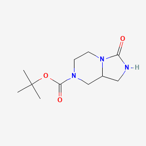 molecular formula C11H19N3O3 B1522387 叔丁基 3-氧代六氢咪唑并[1,5-a]吡嗪-7(1H)-羧酸酯 CAS No. 1246551-25-6