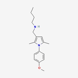 molecular formula C18H26N2O B1522388 butyl({[1-(4-methoxyphenyl)-2,5-dimethyl-1H-pyrrol-3-yl]methyl})amine CAS No. 1243598-50-6