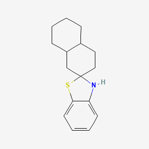 molecular formula C16H21NS B1522391 3',4',4'a,5',6',7',8',8'a-octahydro-1'H,3H-spiro[1,3-benzothiazole-2,2'-naphthalene] CAS No. 1221791-69-0