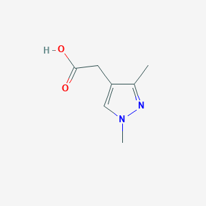 molecular formula C7H10N2O2 B1522397 (1,3-dimethyl-1H-pyrazol-4-yl)acetic acid CAS No. 1177342-49-2
