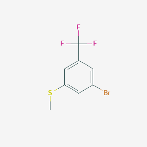 molecular formula C8H6BrF3S B1522406 3-Bromo-5-trifluoromethylthioanisole CAS No. 1072944-92-3