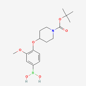 molecular formula C17H26BNO6 B1522408 4-(1-BOC-piperidin-4-yloxy)-3-methoxyphenylboronic acid CAS No. 1072946-30-5