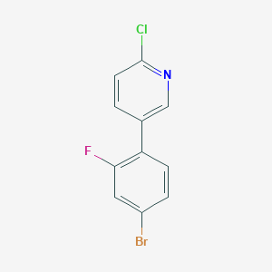 molecular formula C11H6BrClFN B1522420 5-(4-Bromo-2-fluorophenyl)-2-chloropyridine CAS No. 1187163-49-0