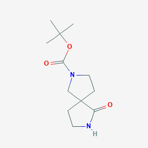 molecular formula C12H20N2O3 B1522434 Tert-butyl 6-oxo-2,7-diazaspiro[4.4]nonane-2-carboxylate CAS No. 1194376-44-7