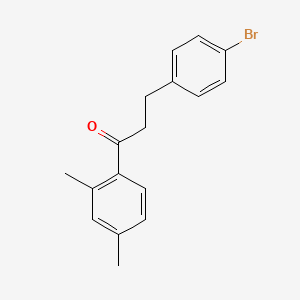molecular formula C17H17BrO B1522446 3-(4-Bromophenyl)-1-(2,4-dimethylphenyl)propan-1-one CAS No. 898761-46-1