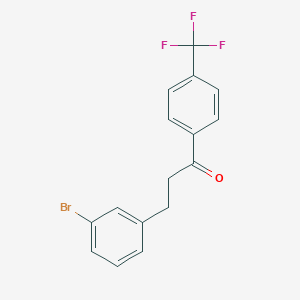 molecular formula C16H12BrF3O B1522450 3-(3-Bromophenyl)-1-(4-(trifluoromethyl)phenyl)propan-1-one CAS No. 898760-57-1