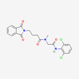 molecular formula C21H19Cl2N3O4 B15224534 N-[2-(2,6-dichloroanilino)-2-oxoethyl]-4-(1,3-dioxoisoindol-2-yl)-N-methylbutanamide 