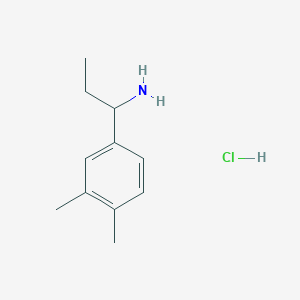 B1522456 1-(3,4-Dimethylphenyl)propan-1-amine hydrochloride CAS No. 1268990-99-3
