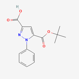 5-[(tert-butoxy)carbonyl]-1-phenyl-1H-pyrazole-3-carboxylic acid
