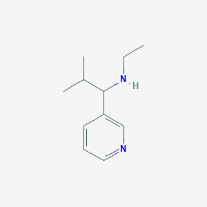 molecular formula C11H18N2 B1522498 Ethyl[2-methyl-1-(pyridin-3-yl)propyl]amine CAS No. 1183098-99-8