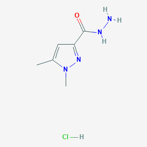 molecular formula C6H11ClN4O B1522508 1,5-Dimethyl-1H-pyrazole-3-carbohydrazide hydrochloride CAS No. 1268991-90-7